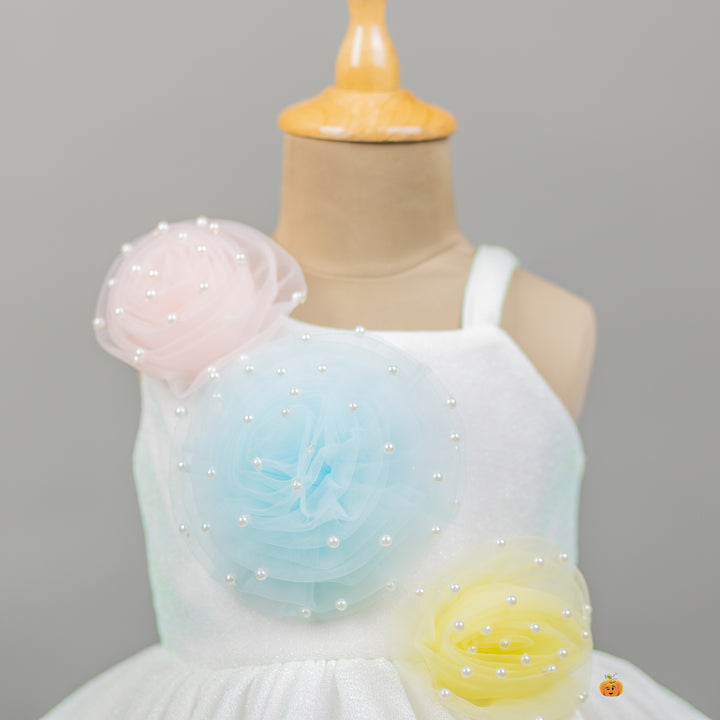 Cream Frock for Baby Girl