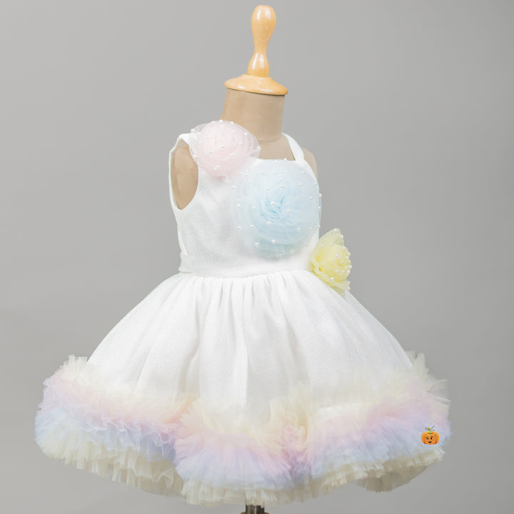 Cream Frock for Baby Girl