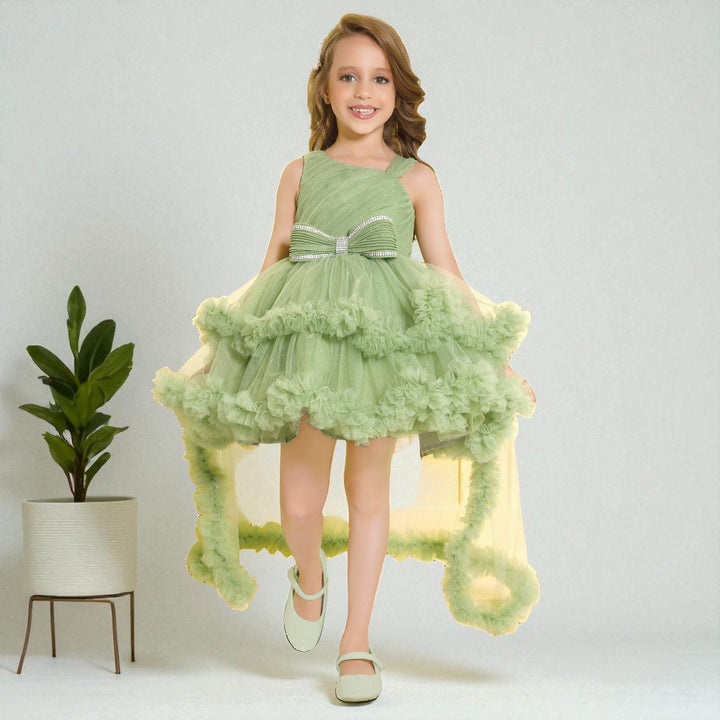High Low Pattern Frock for Girls