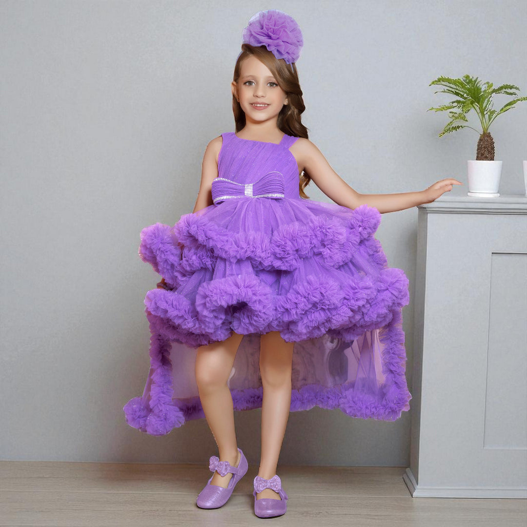 High Low Pattern Frock for Girls