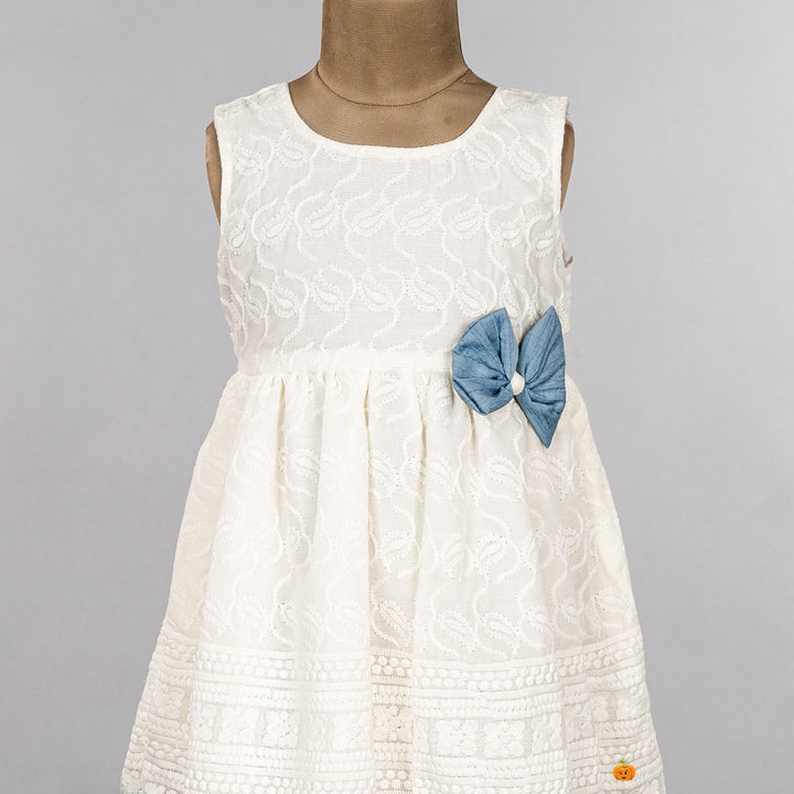 Blue & Green Bow Girls Frock