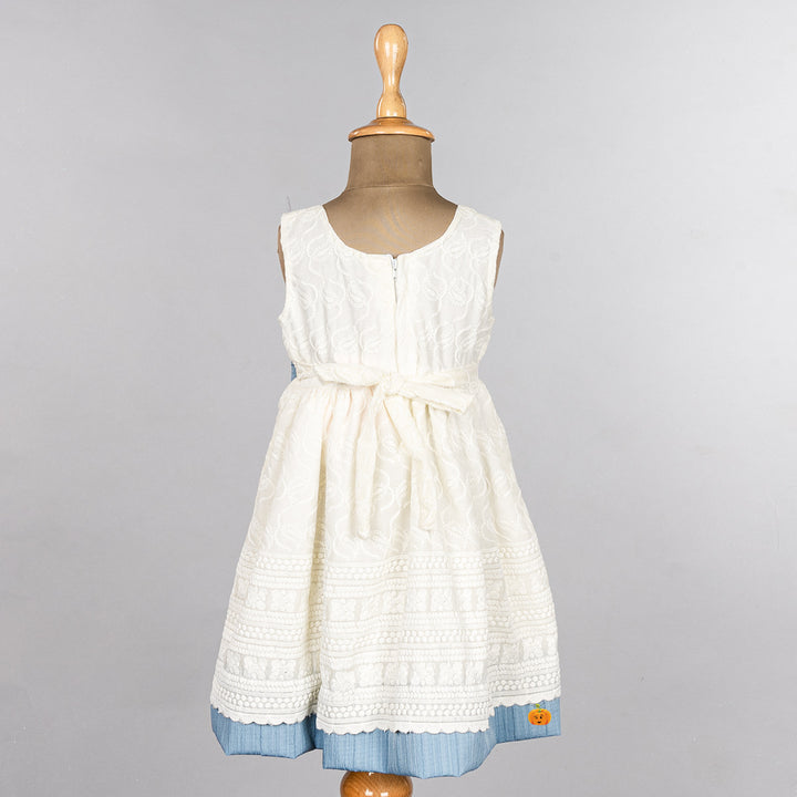 Blue & Green Bow Girls Frock