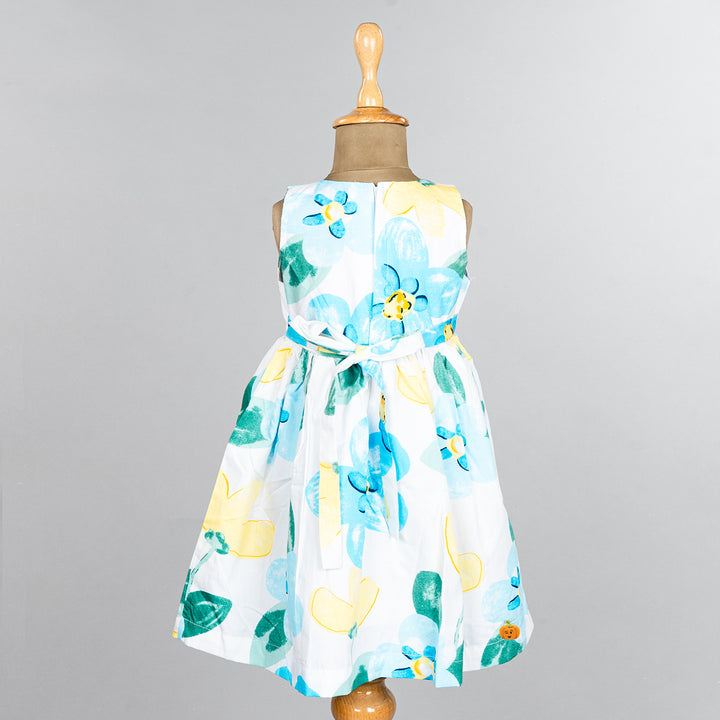 Flower Printed Cotton Frock for Girls