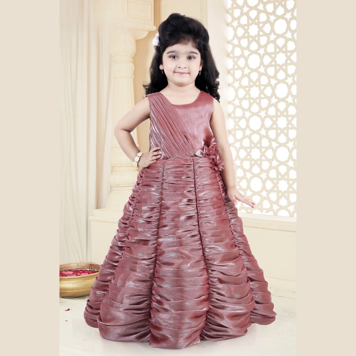 Herrnalise Kids Girls Ruffled Princess Bridesmaid Pageant Gown Birthday  Party Wedding Dress - Walmart.com