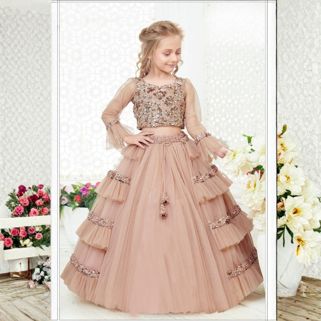 Onion Lehenga Choli for Girls