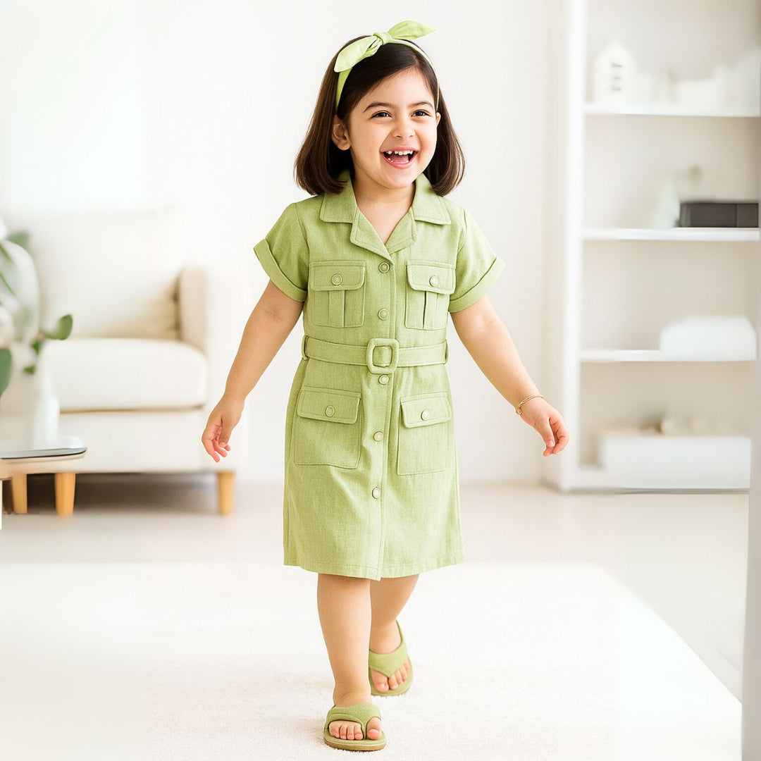 Pista Button Down Girls Midi 