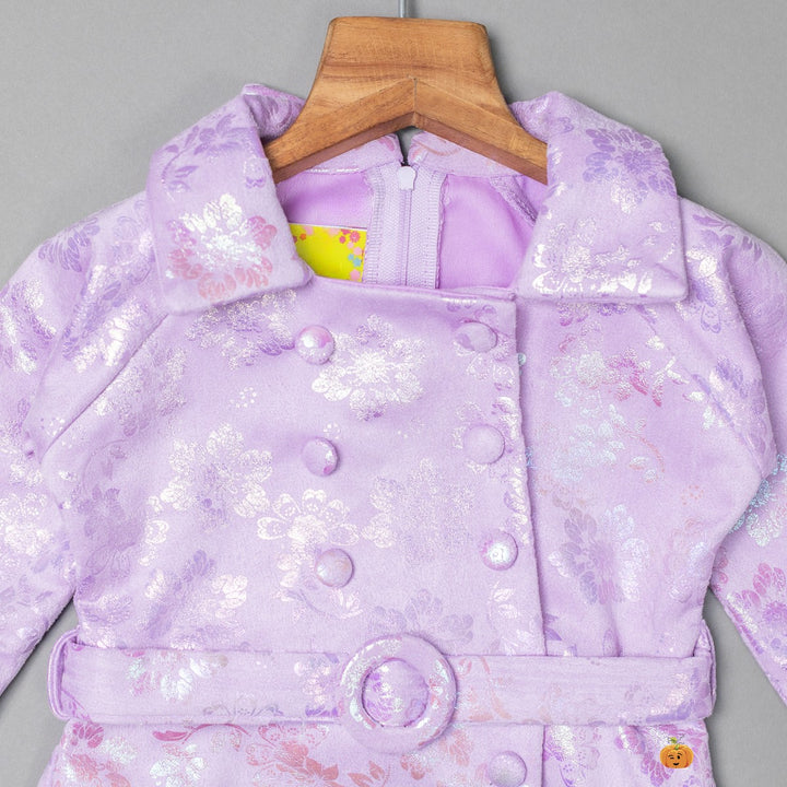Purple Midi Dress for Girls