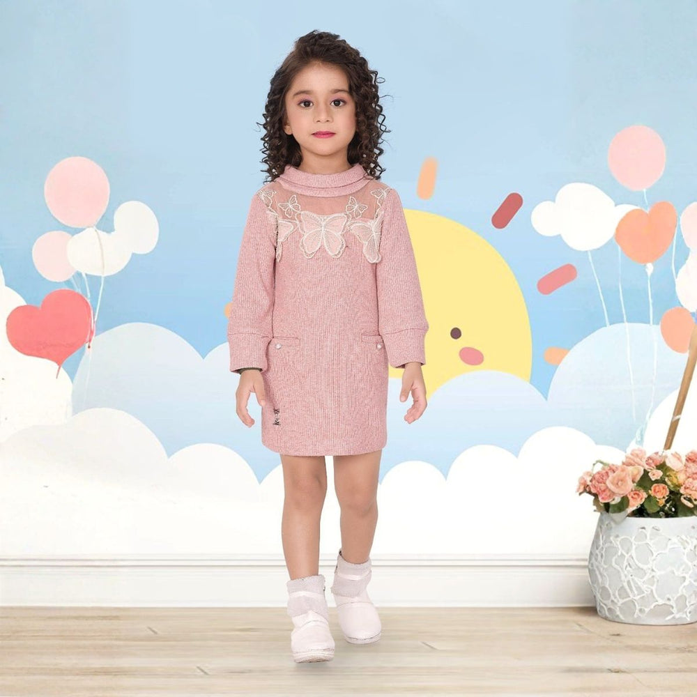 Onion Girls Midi Dress with Butterfly Detailing