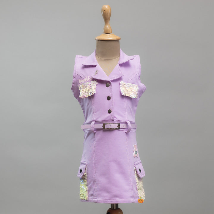 Purple Midi Dress for Girls
