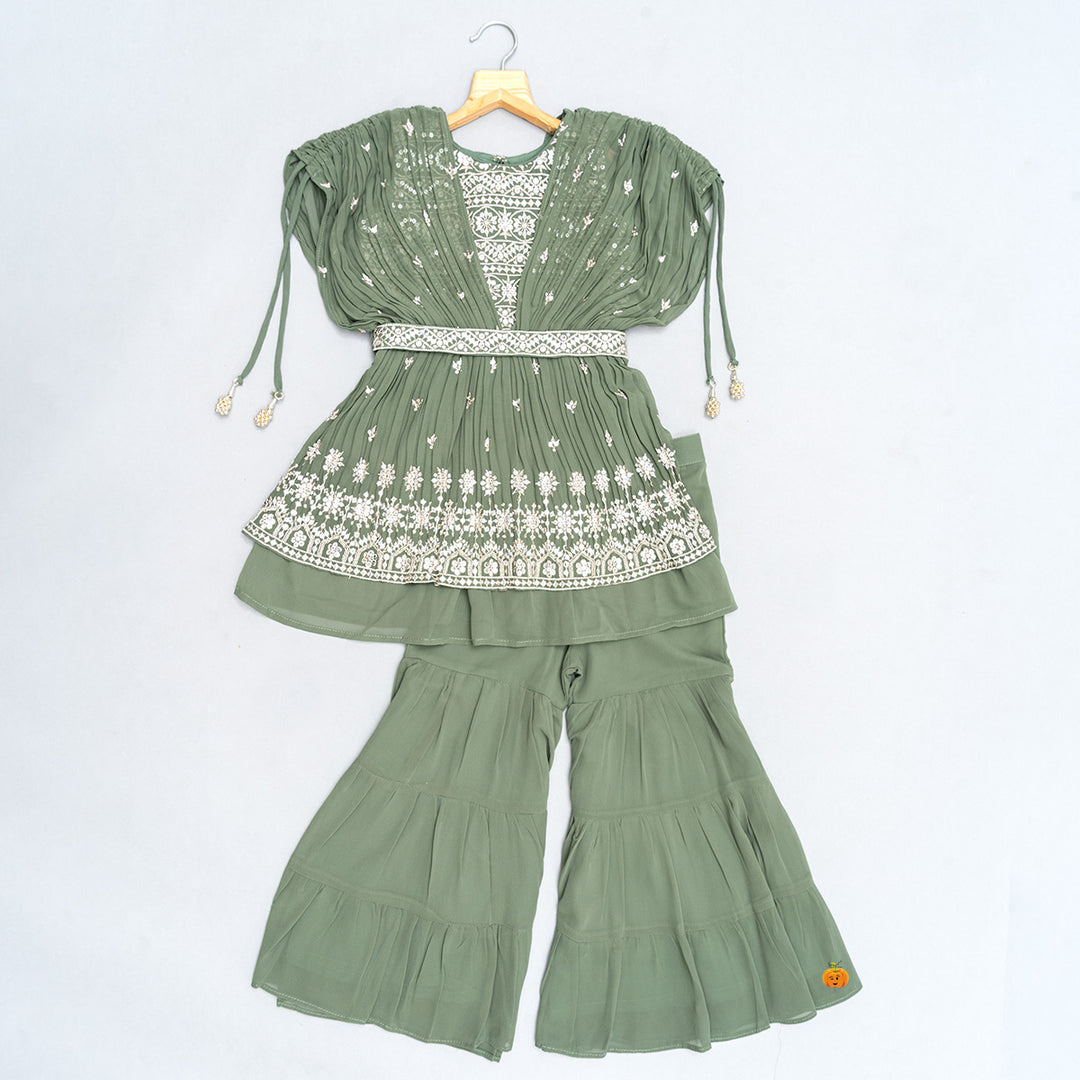 Sharara Suit for Girls with Dupatta Front