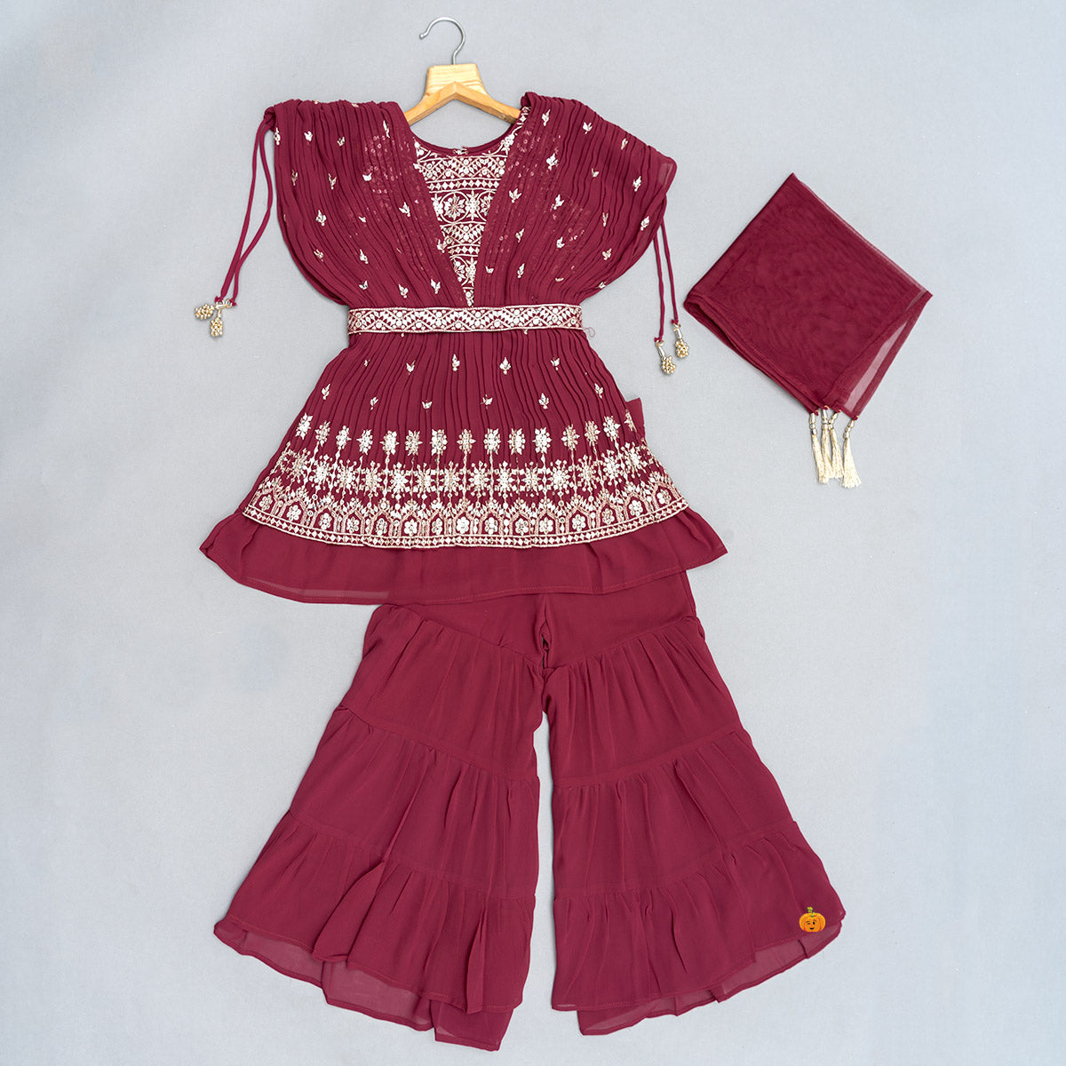 kid girl readymade sharara dress indian -8993107160 | Heenastyle