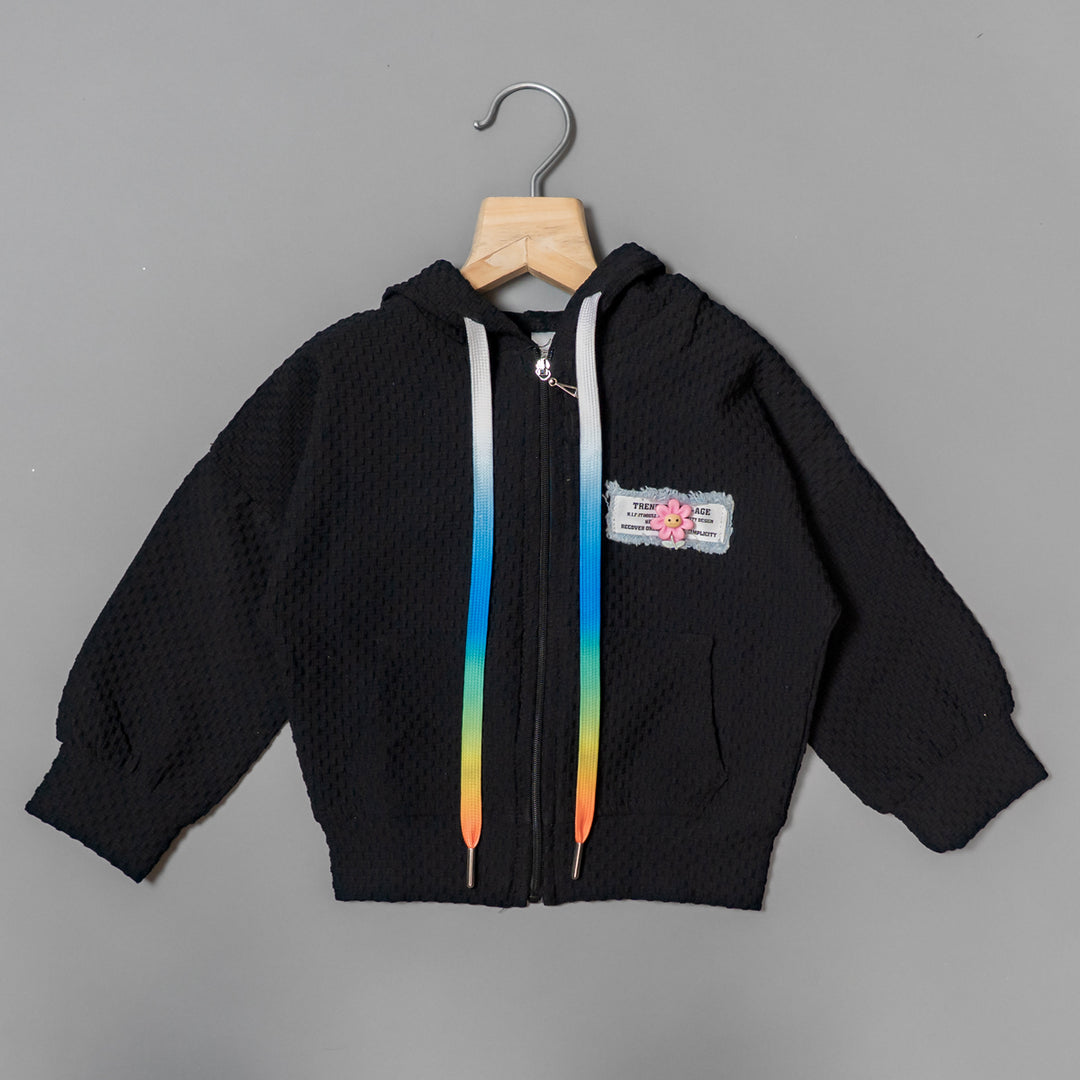 Zip-Up Hooded Top for Girls