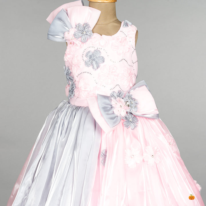 Pink Bow Gown for Girls