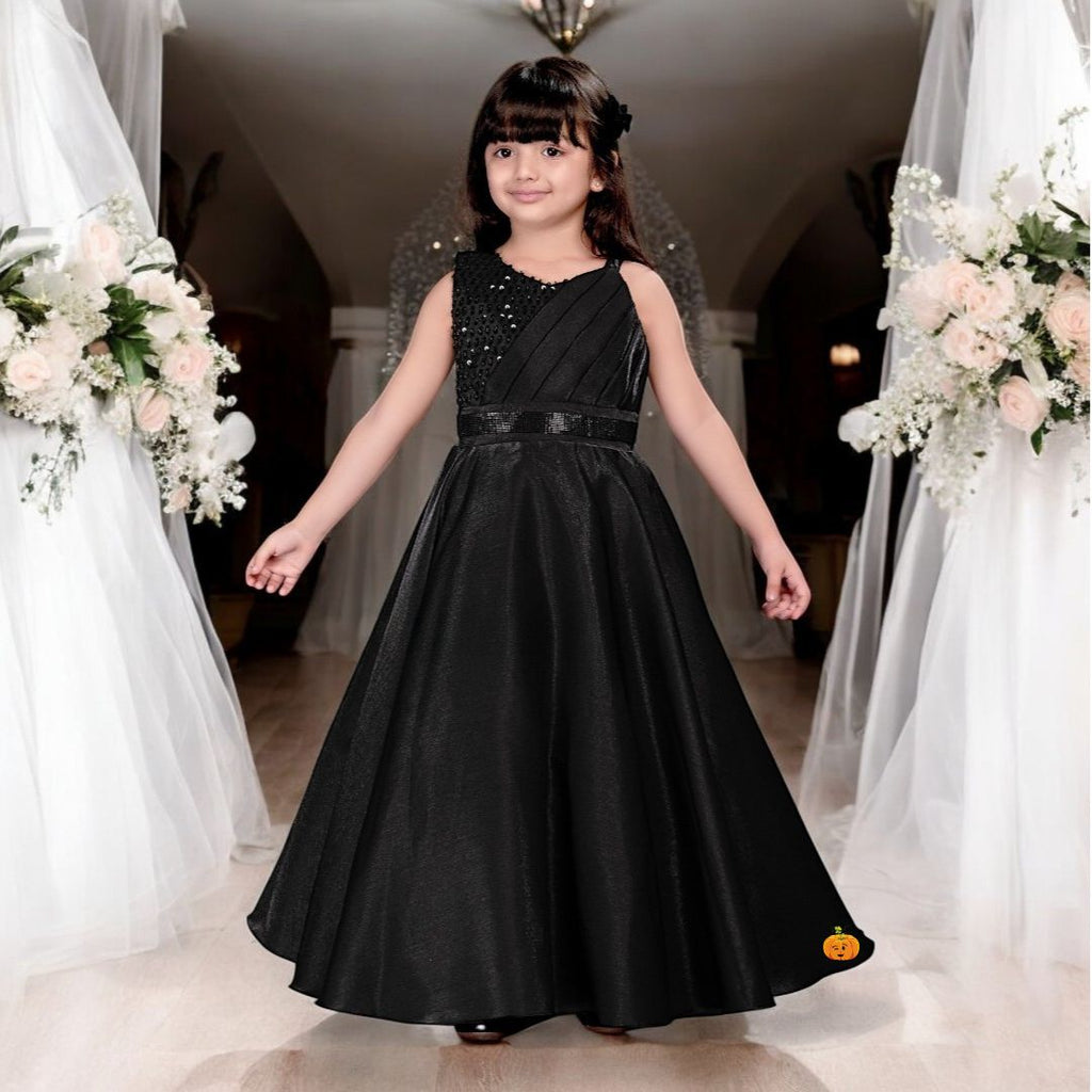 Buy Black Long Gown for Girls – Mumkins