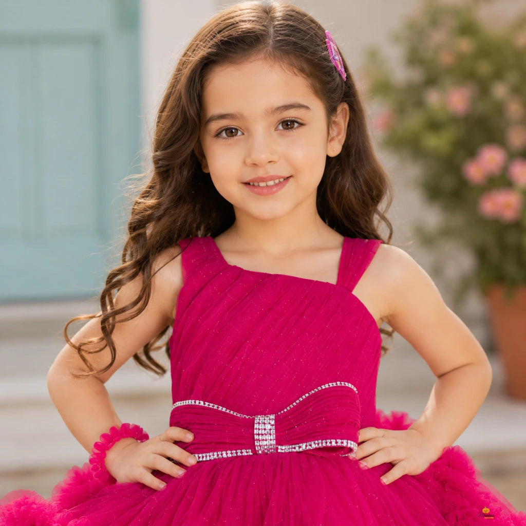 High Low Pattern Frock for Girls