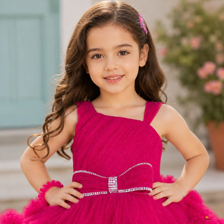 High Low Pattern Frock for Girls