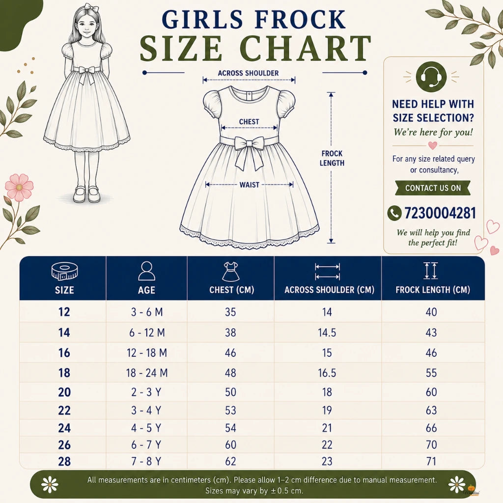 High Low Pattern Frock for Girls