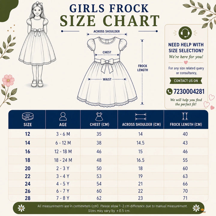 High Low Pattern Frock for Girls