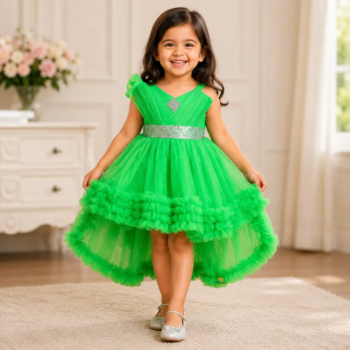 High Low Pattern Frock for Girls
