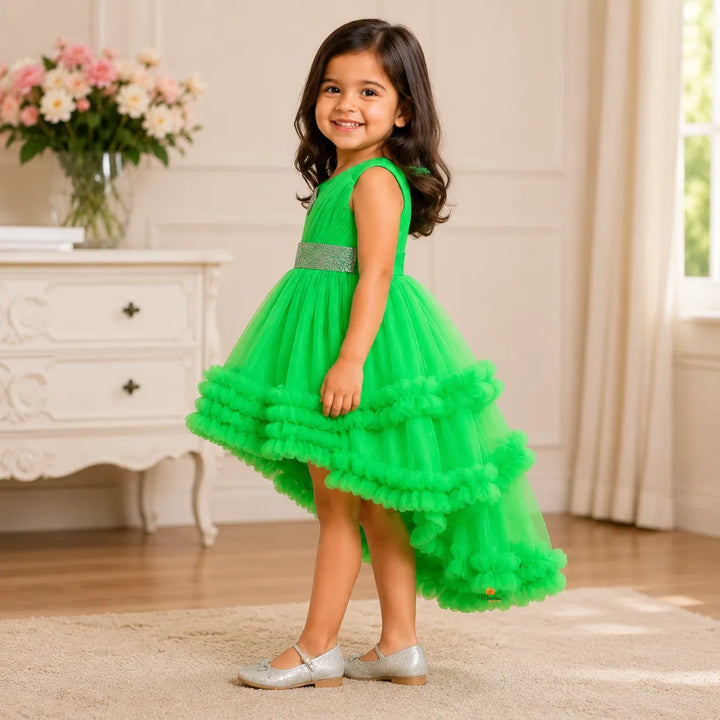 High Low Pattern Frock for Girls