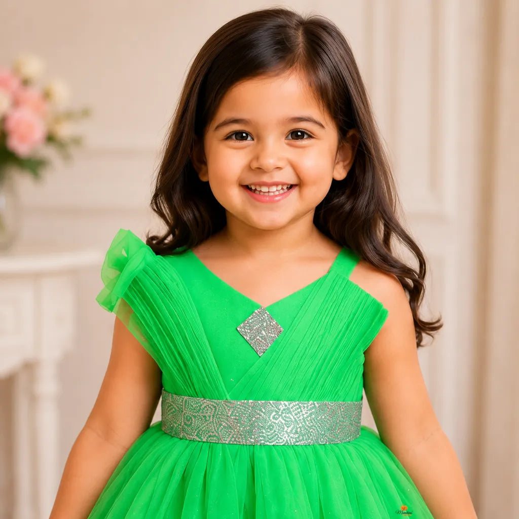High Low Pattern Frock for Girls