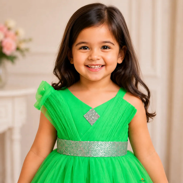 High Low Pattern Frock for Girls