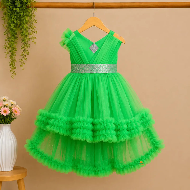 High Low Pattern Frock for Girls