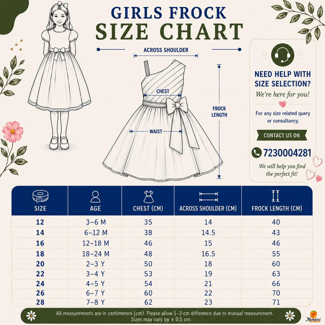 High Low Pattern Frock for Girls