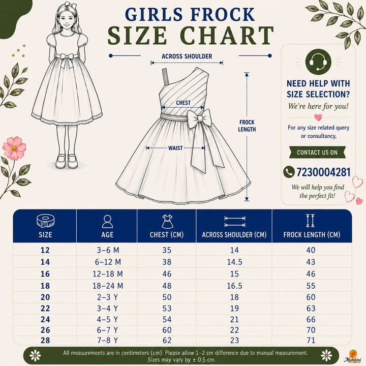 High Low Pattern Frock for Girls
