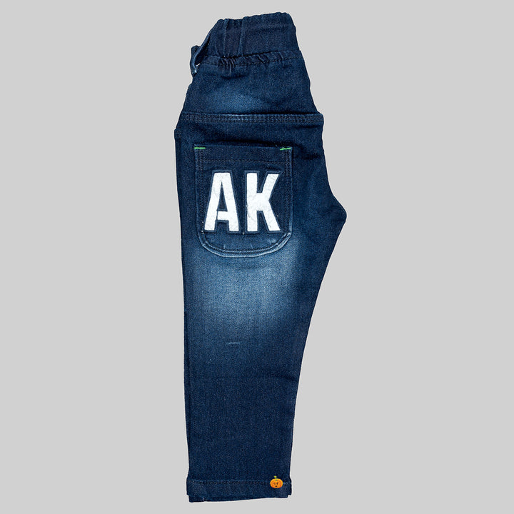 Ripped Drawstring Jeans for Boys Side