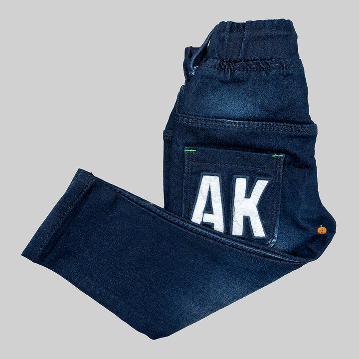 Ripped Drawstring Jeans for Boys Side 