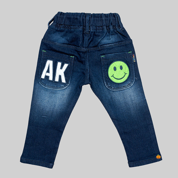 Ripped Drawstring Jeans for Boys Back 