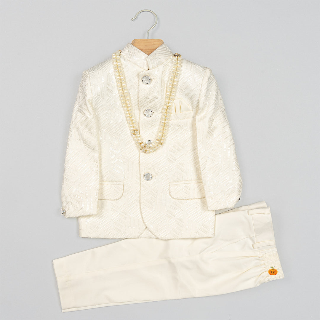 Prince Suit Sandal Color Coat Suit Cream Jodhpuri Suit For Boys