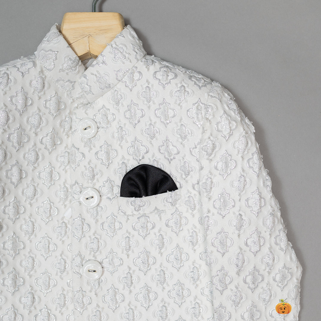 White Regal Jodhpuri Suit for Boys