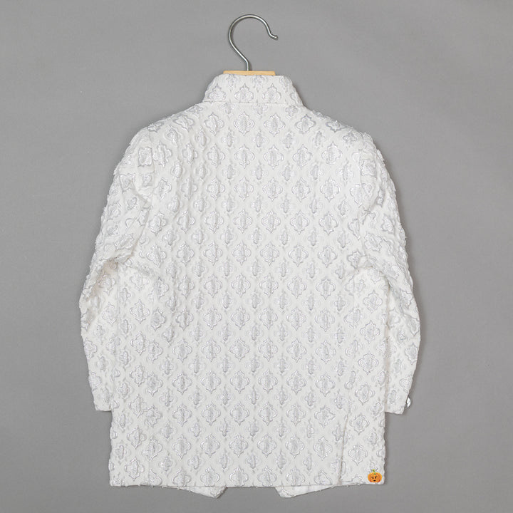 White Regal Jodhpuri Suit for Boys