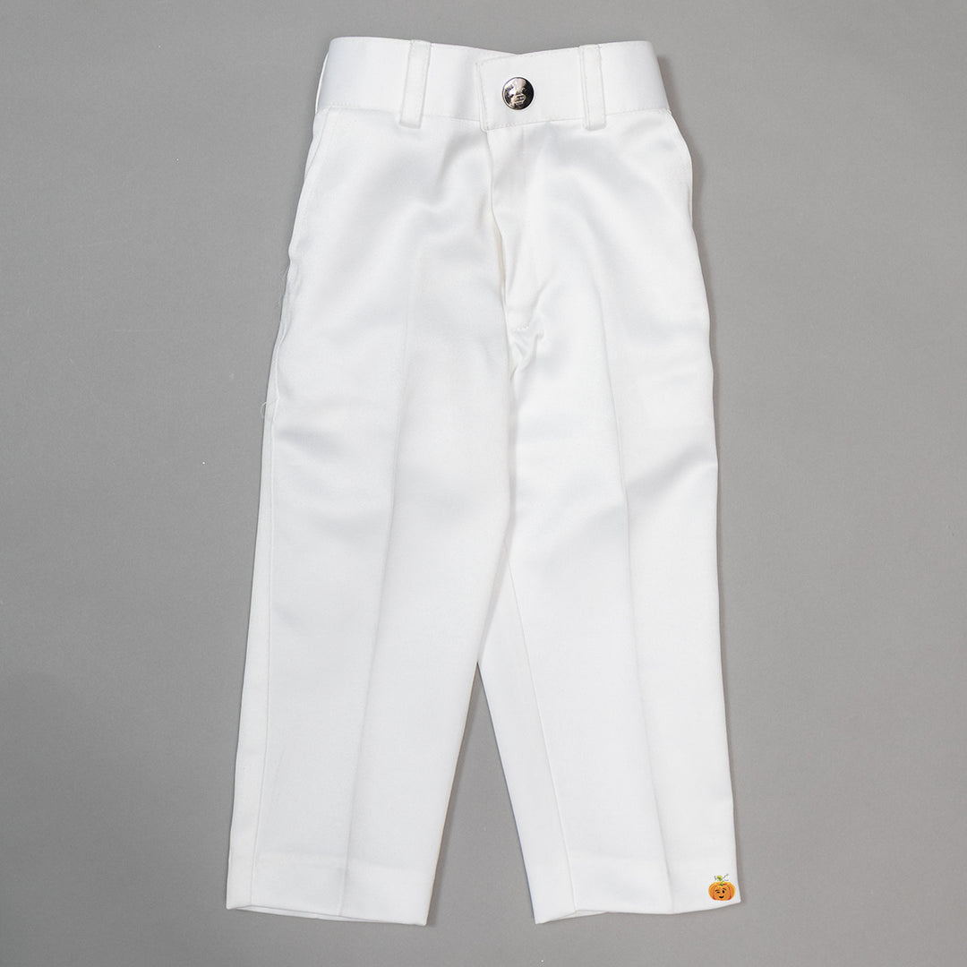 White Regal Jodhpuri Suit for Boys
