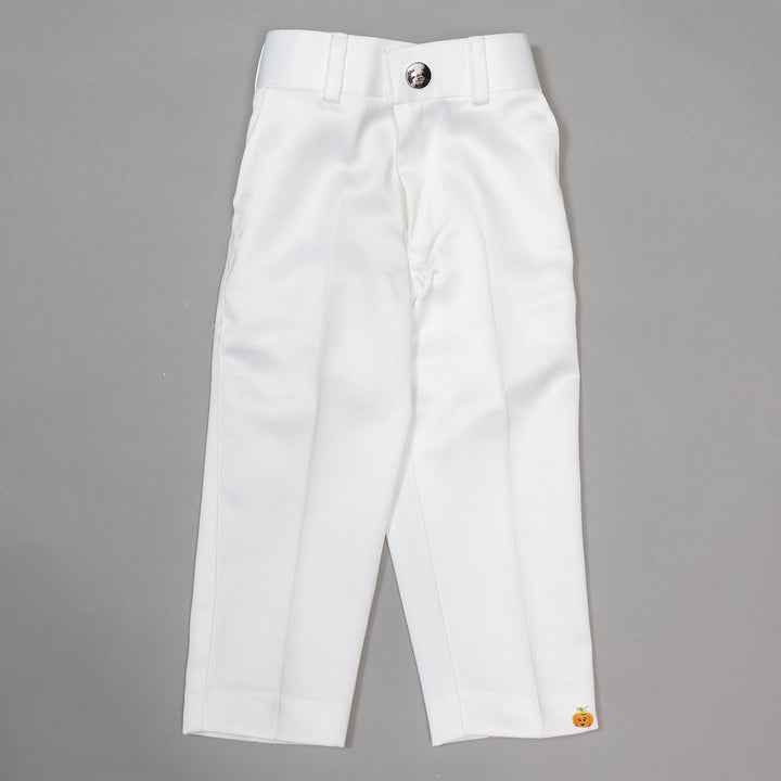 White Regal Jodhpuri Suit for Boys