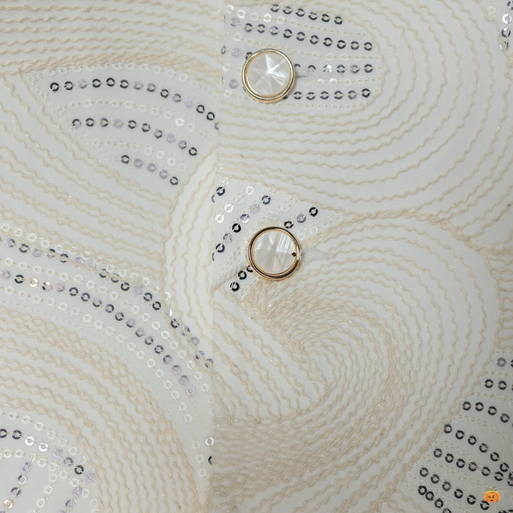 Sequin Fawn Boys Jodhpuri Suit