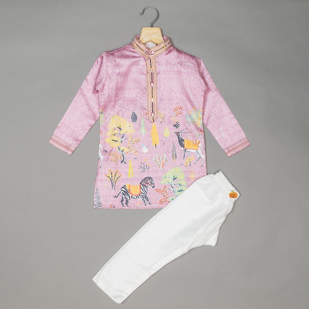 Onion Printed Kurta Pajama for Boys