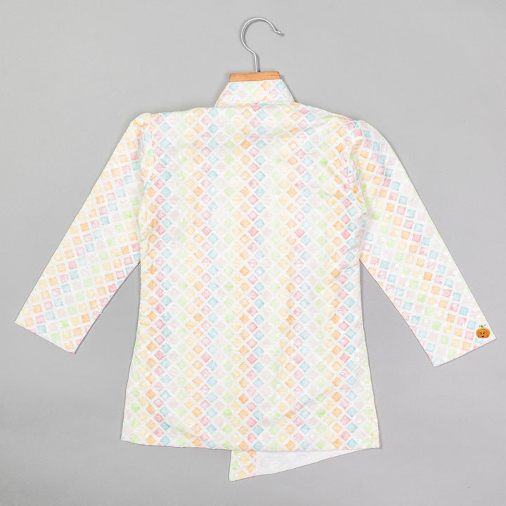 Multi Color Printed Kurta Pajama for Boys