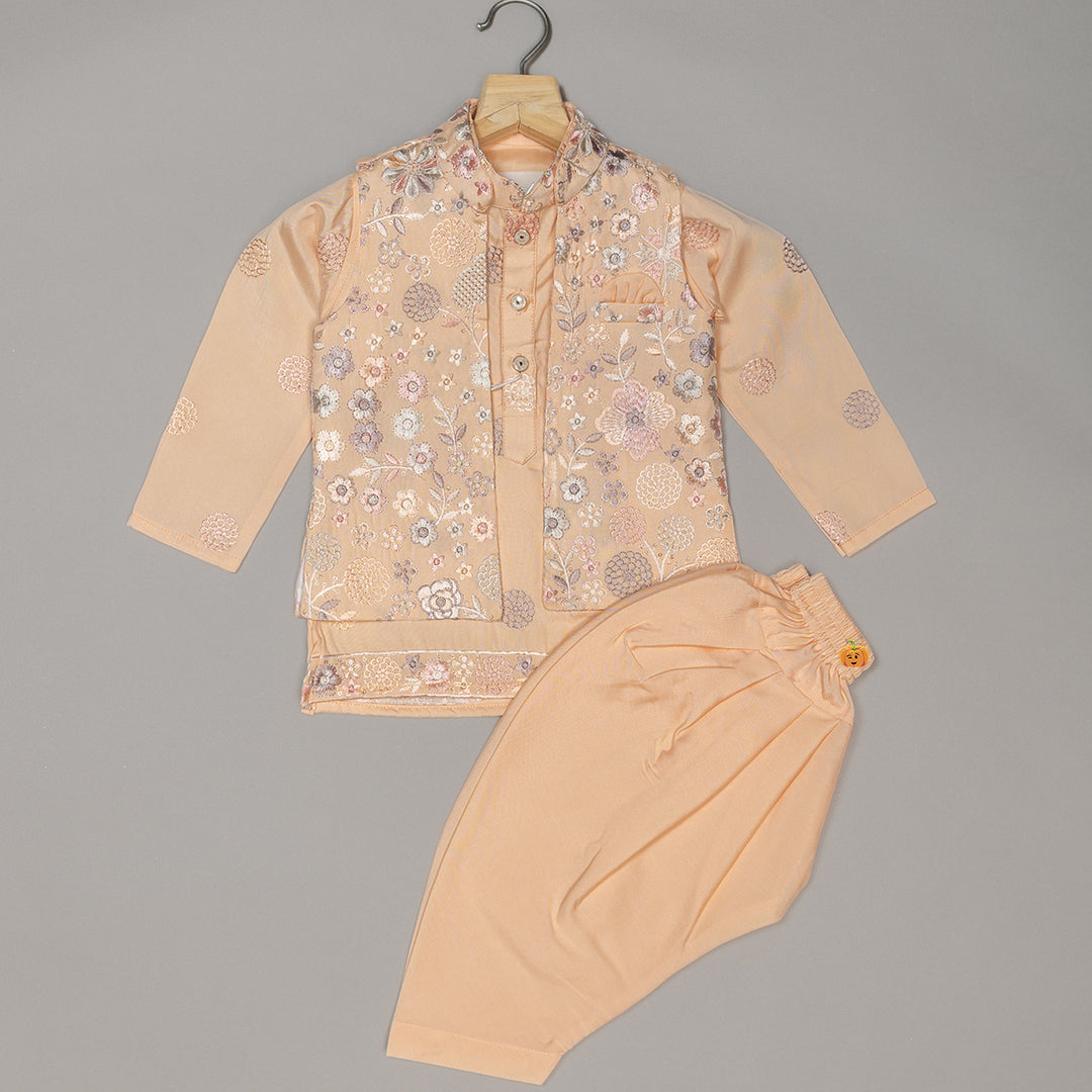 Floral Embroidered Kurta Pajama for Boys