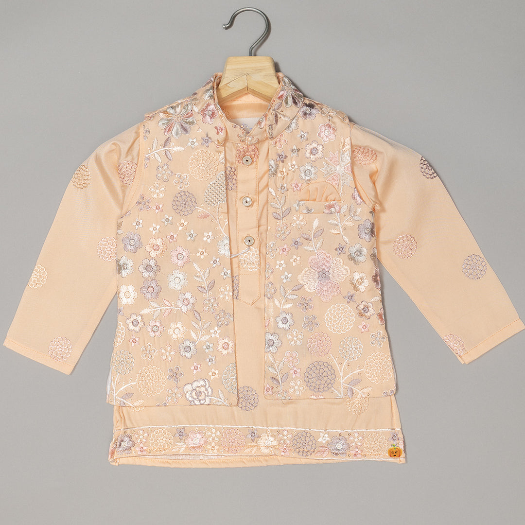 Floral Embroidered Kurta Pajama for Boys