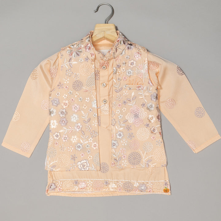 Floral Embroidered Kurta Pajama for Boys