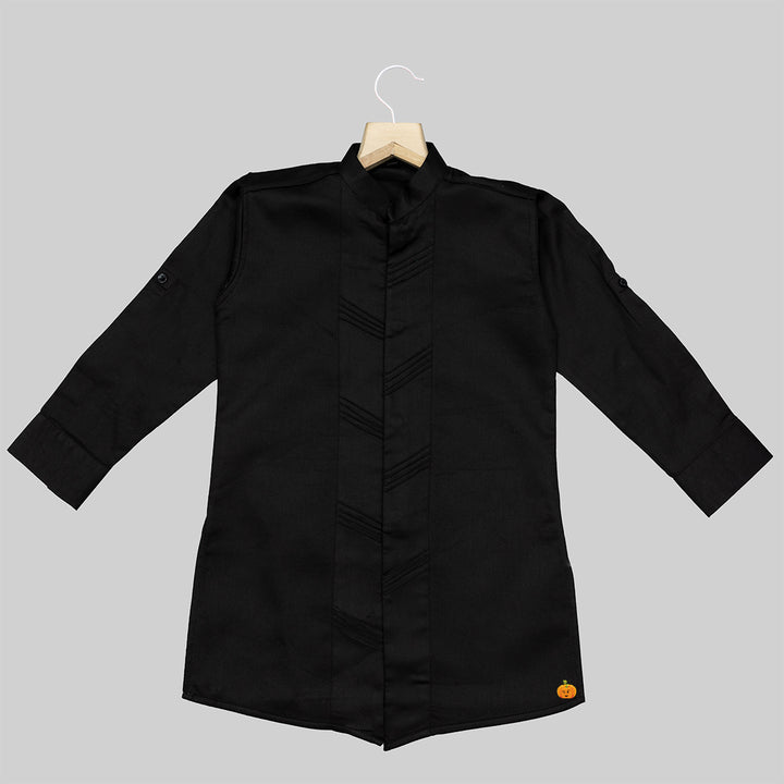Black Sequin Kurta Pajama for Boys Kurta 
