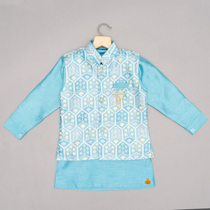 Blue Kurta Pajama for Boys Top 