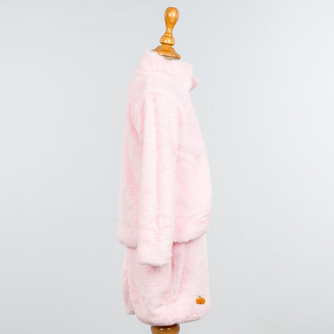 Pink Furry Midi for Girls Side 