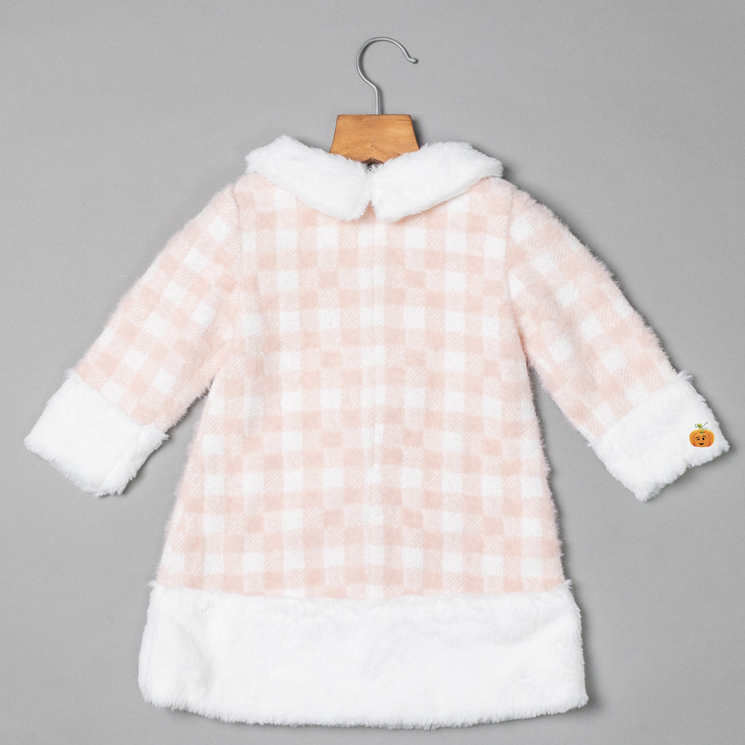 Peach Sequin Girls Midi