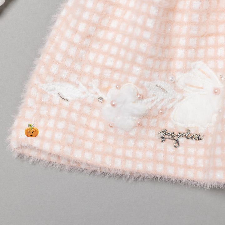 Peach Furry Midi for Girls