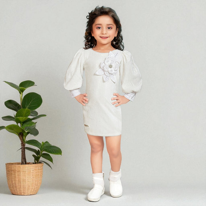 Floral Applique Midi for Girls