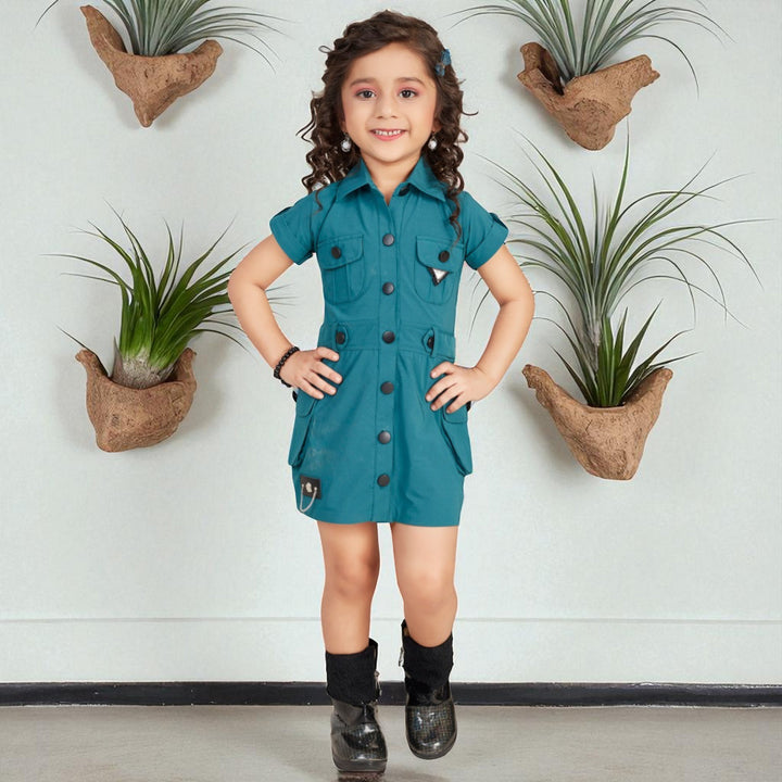 Collared Midi Dress for Girls